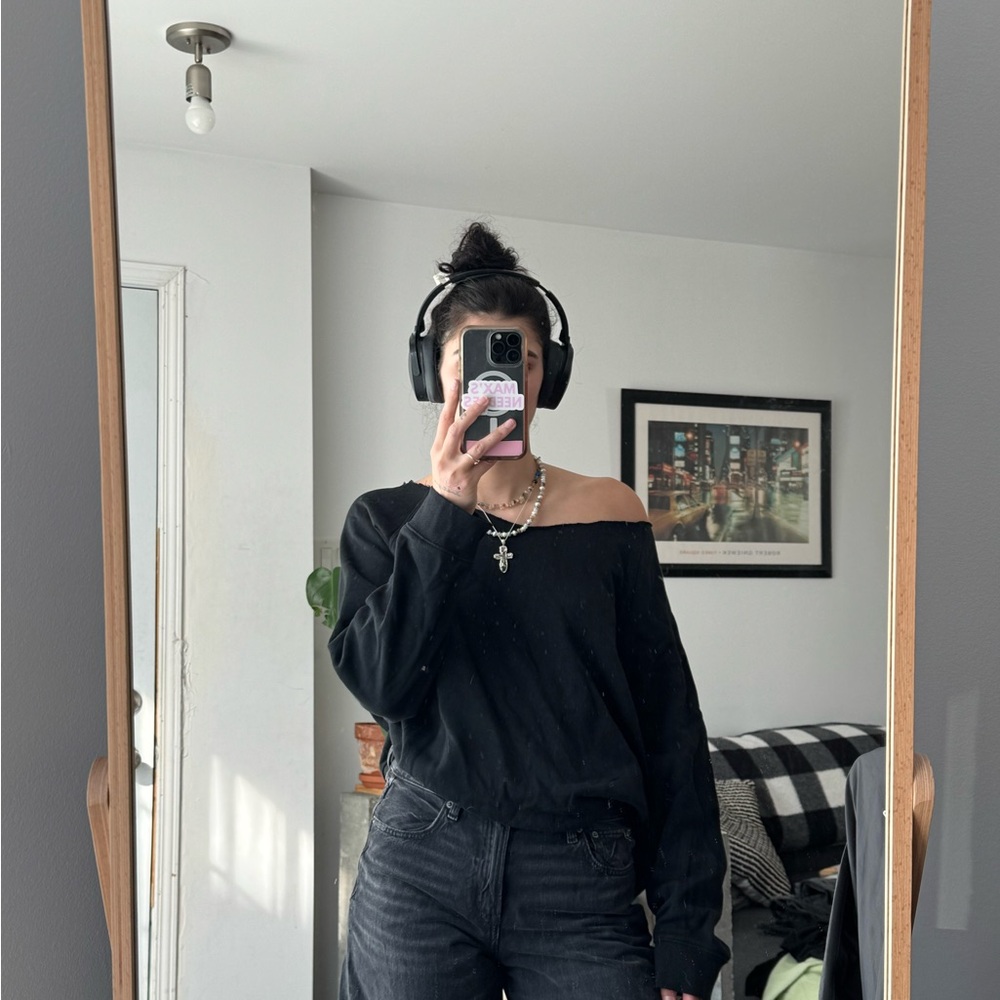 Black Off-Shoulder Top